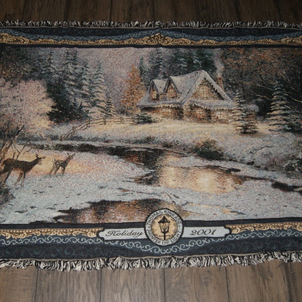 Thomas Kinkade holiday tapestry